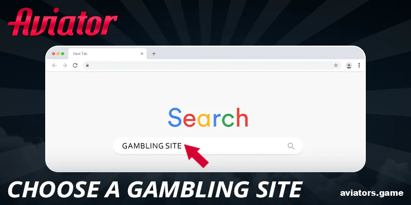 Select a site to play Aviator